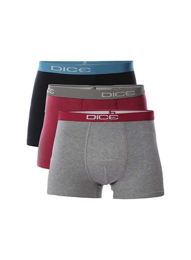 DICE Men Solid Basic Colored Boxers (Bundle of 5 Boxers) - Image 2